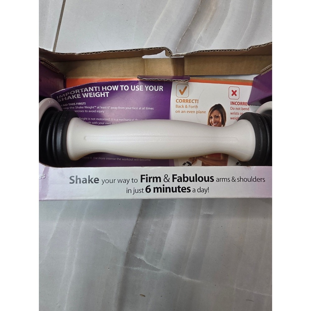 Shake Weight for Women As Seen On TV White Dynamic Inertia Dumbbell 6 Minute A4 - Picture 4 of 15